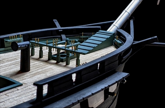 Image of Constitution's forward deck details