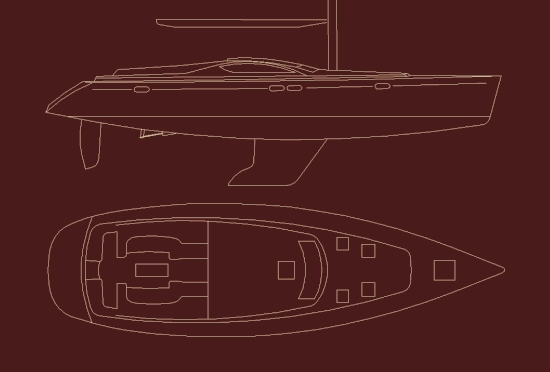 Image of the design for a Jeanneau 54 DS model
