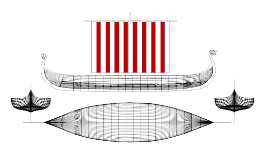 Image of Viking Longship model design