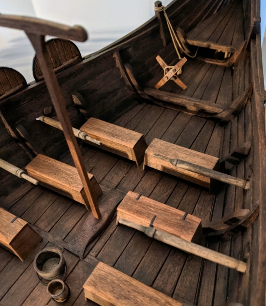Image of model Viking Drakkar deck at the bow