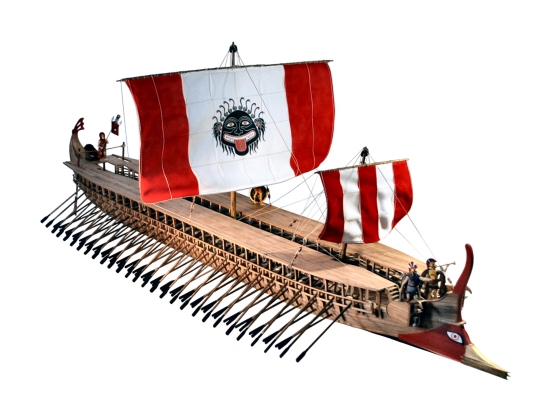 Image of trireme model