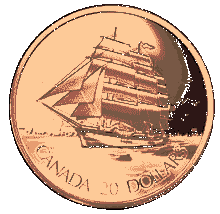 Three-masted Ship - Canadian 20 Dollar Silver Coin