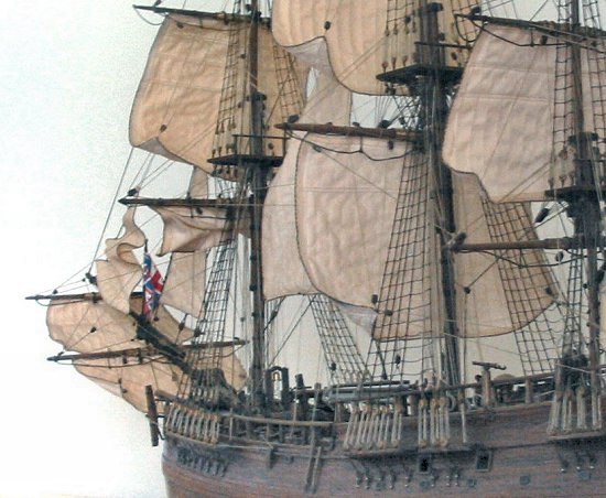 HMS Endeavour model port view