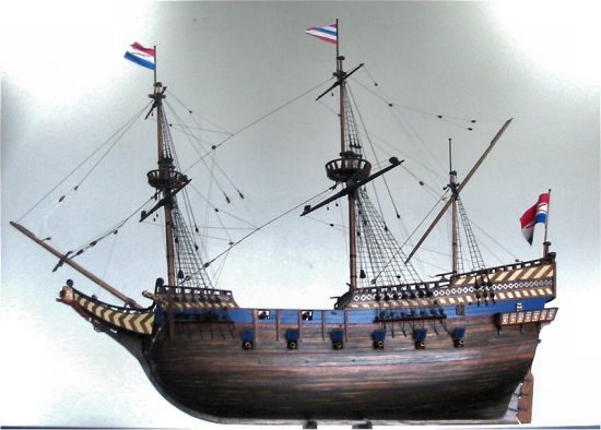 Image of Dutch galleon ship model